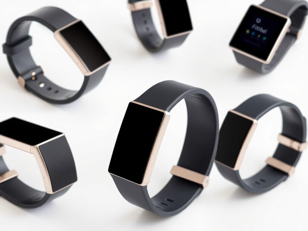 Fitbit Luxe fitness tracker shown from multiple angles highlighting its slim design and color display