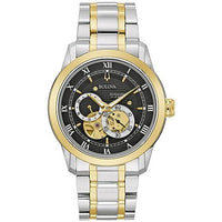 Thumbnail for Bulova Men's Classic Sutton 4-Hand Automatic Watch, 24-Hour Sub Dial, Open Aperture, Self-Winding, Exhibition Caseback, Double Curved Mineral Crystal, Luminous Hands, 42mm