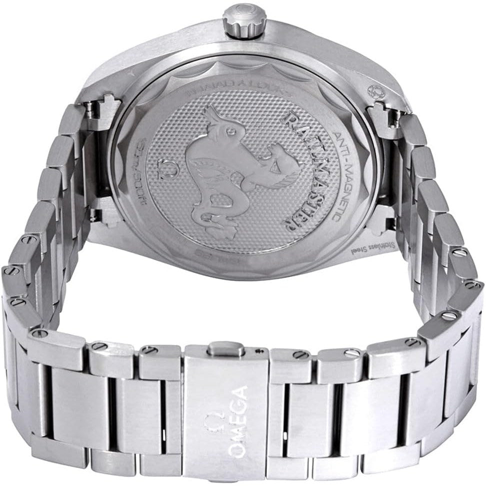 Montre homme chronomètre automatique Omega Seamaster Railmaster avec cadran bleu 220.10.40.20.03.001