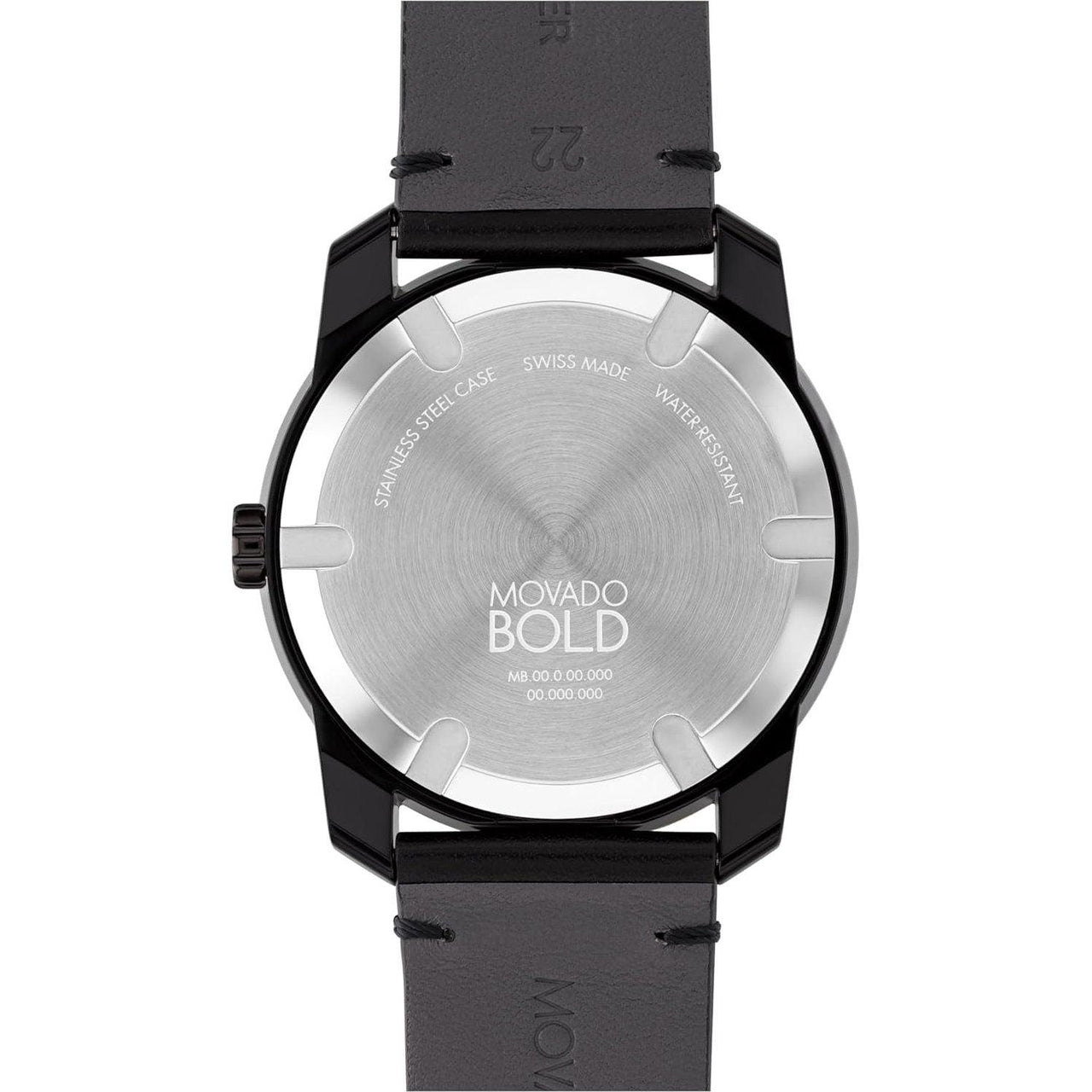 Movado Bold TR90 Ultra Modern Watch for Men and Women - Swiss Quartz 3H Movement, Leather Strap - Water Resistant 3ATM/30 Meters - Sporty Style Wristwatch for Everyone - 42mm