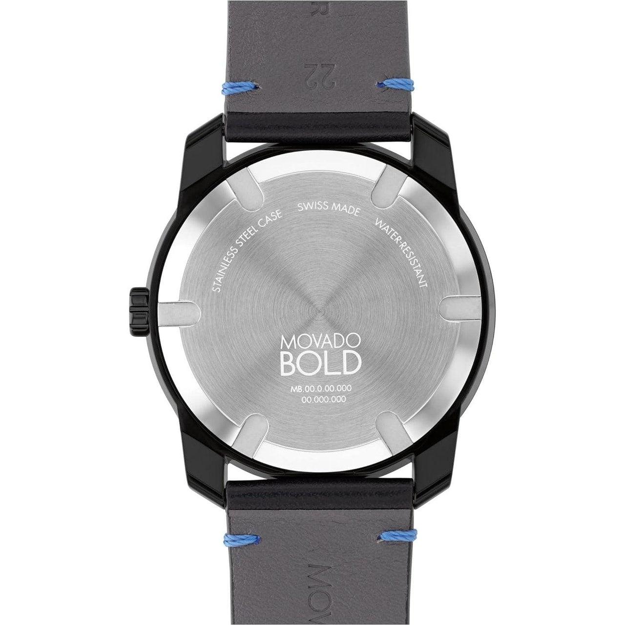 Movado Bold TR90 Ultra Modern Watch for Men and Women - Swiss Quartz 3H Movement, Leather Strap - Water Resistant 3ATM/30 Meters - Sporty Style Wristwatch for Everyone - 42mm