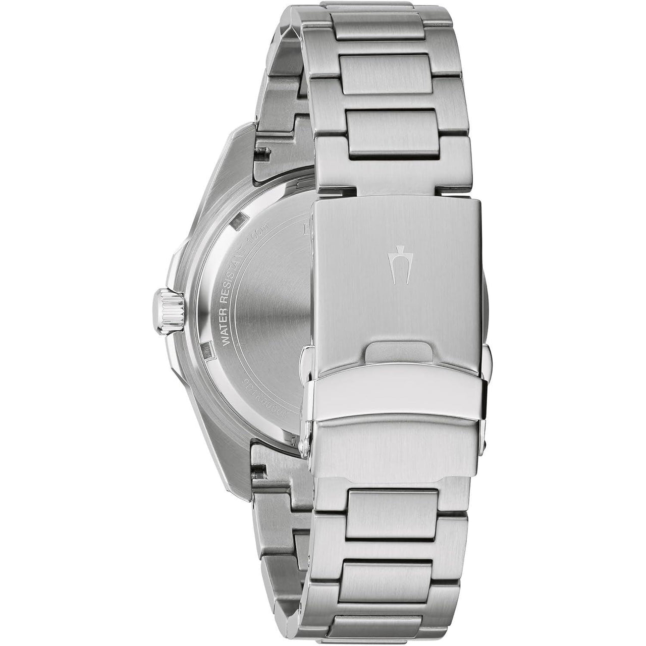 Bulova Men's Marine Star 'Series B' Stainless Steel 3-Hand Calendar Quartz Watch, Black Dial Style: 98B203