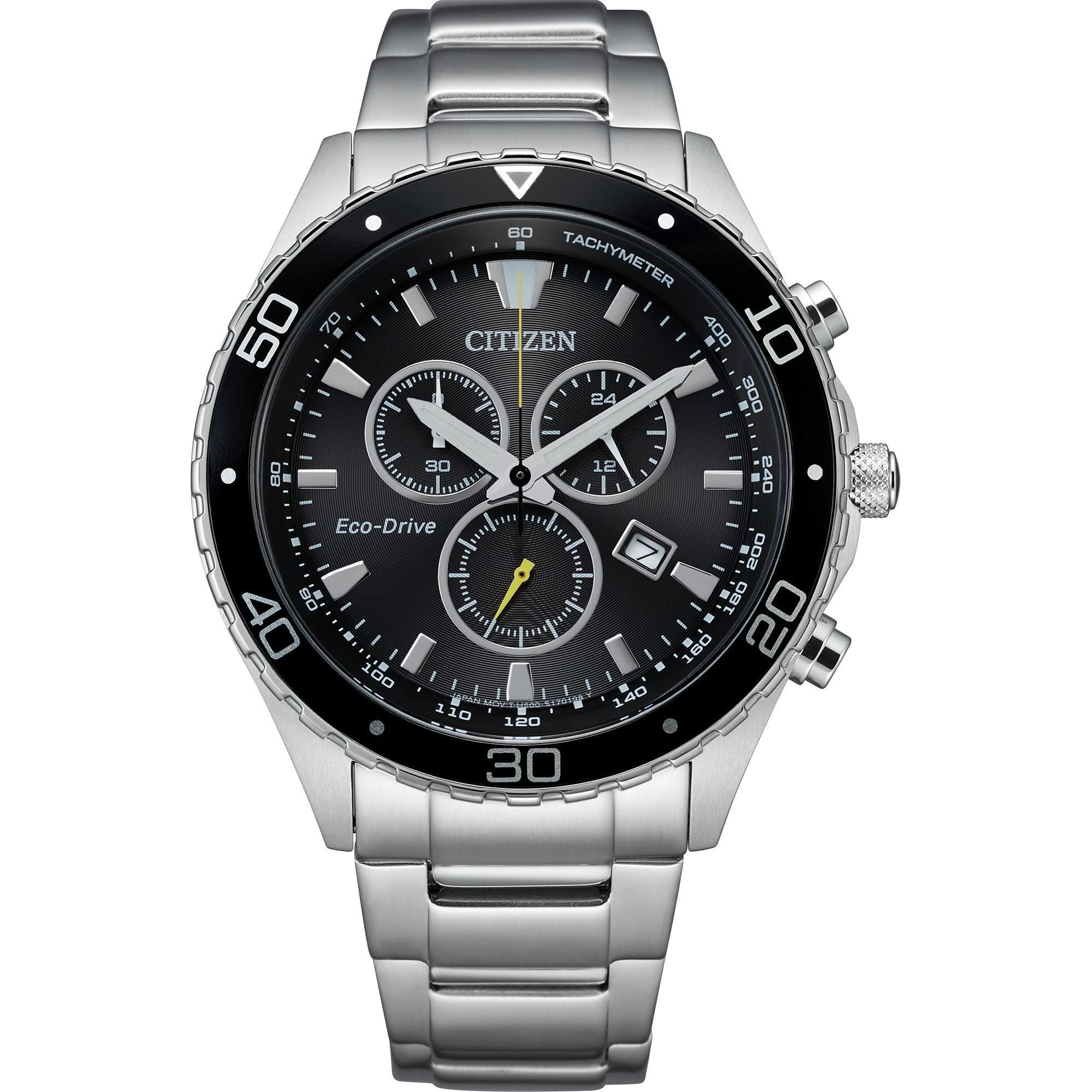 Citizen Eco-Drive Weekender Chronograph Watch - Silver/Black