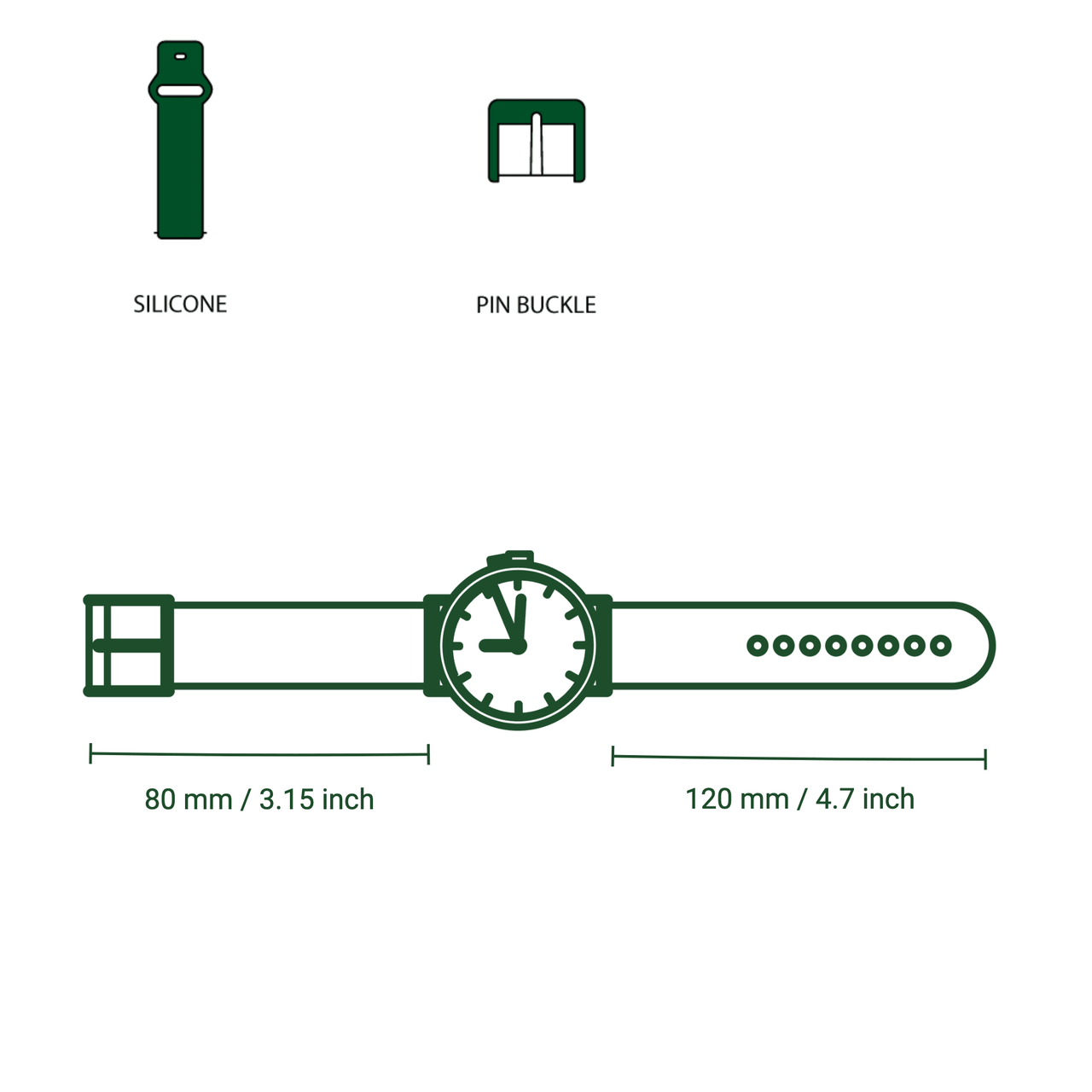 Soft Tropical Rubber Sport Strap - watchband.direct