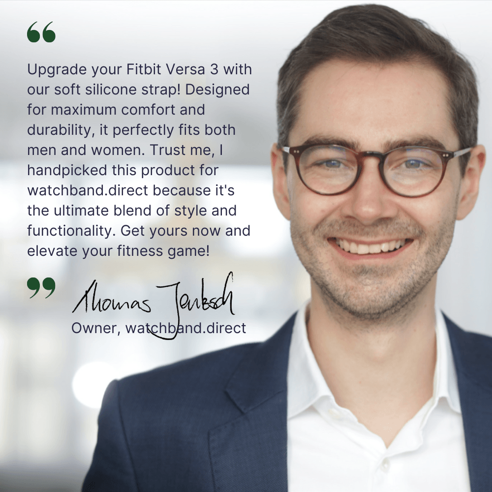 Soft Silicone Strap for Fitbit Versa 3 - watchband.direct