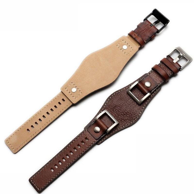 Genuine Leather Cuff Bund Strap - watchband.direct