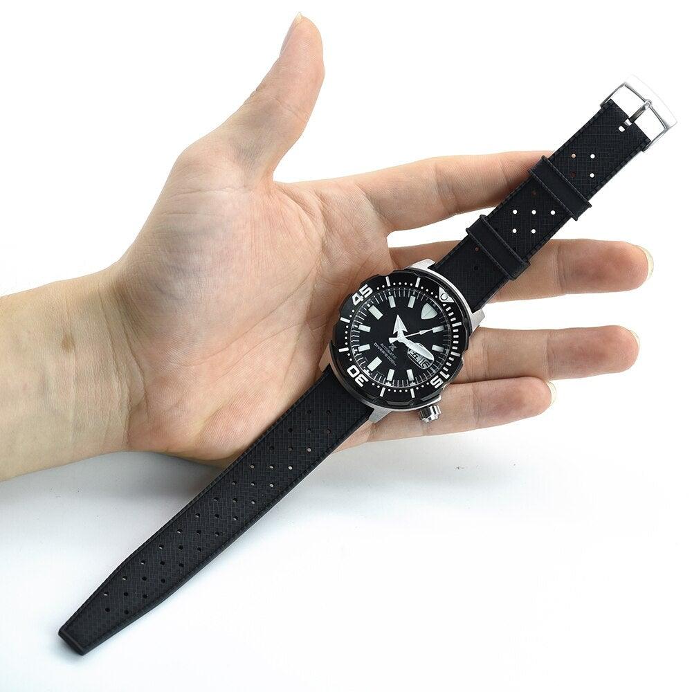 Premium-Grade Tropic Rubber Watch Strap with Quick-Release - watchband.direct