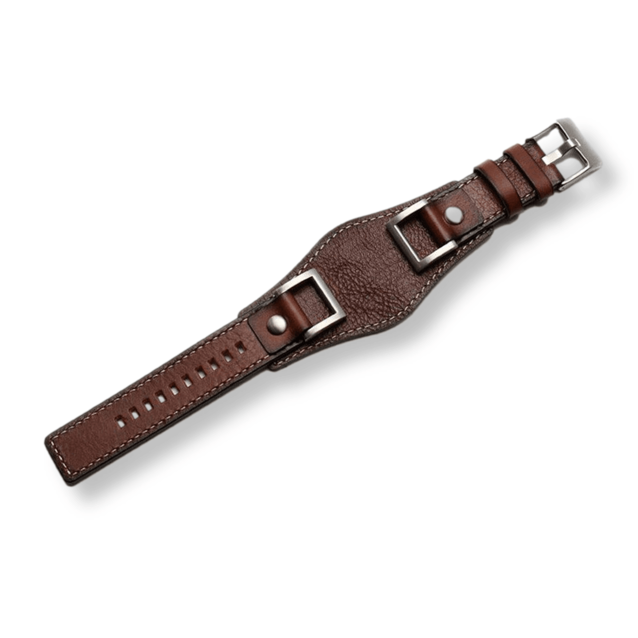Genuine Leather Cuff Bund Strap - watchband.direct