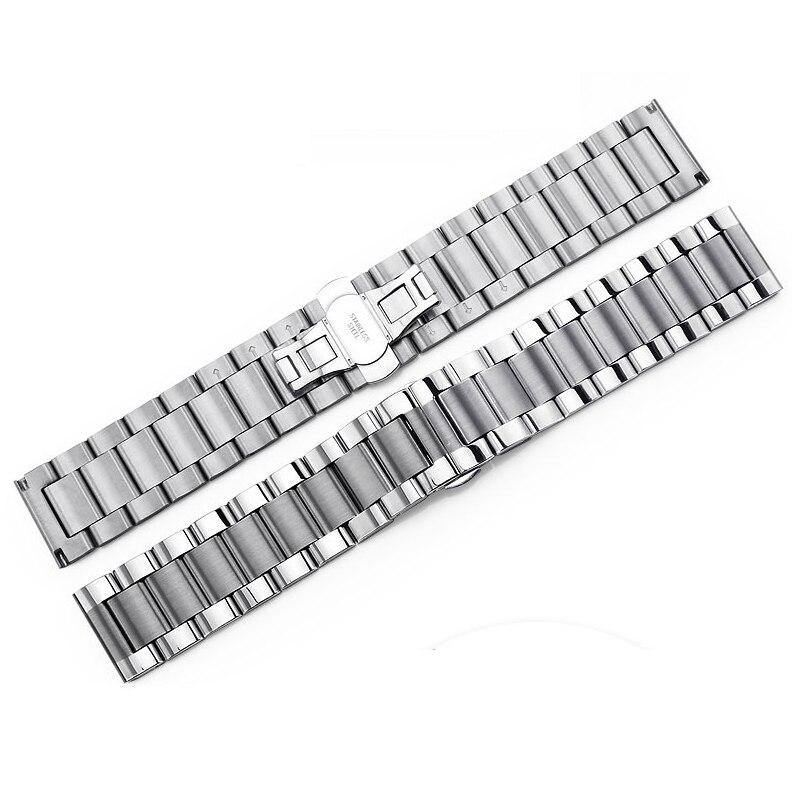 Curved Stainless Steel Watchband with Butterfly Buckle - watchband.direct