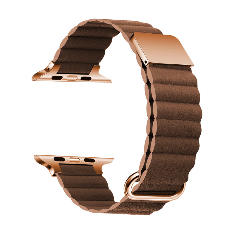 Bracelet en cuir magnétique pour Apple Watch