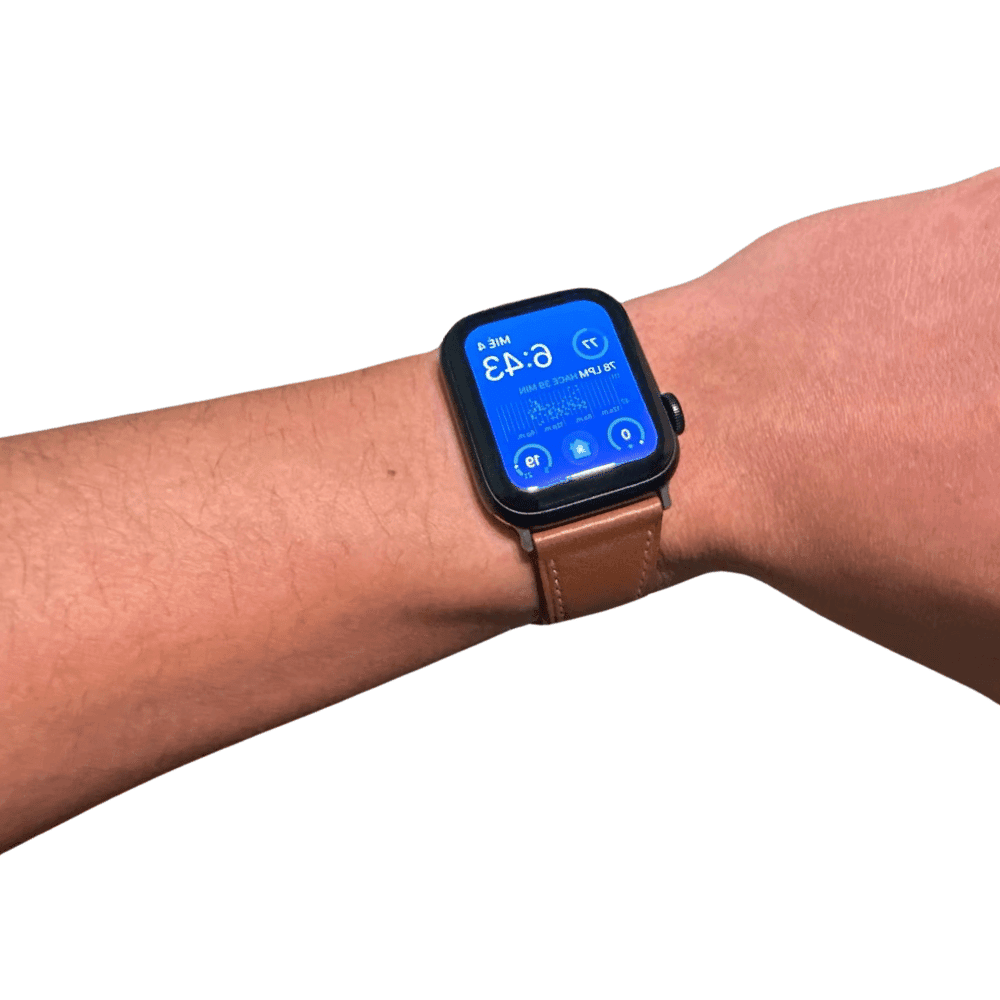 Bracelet en cuir à coutures classiques pour Apple Watch