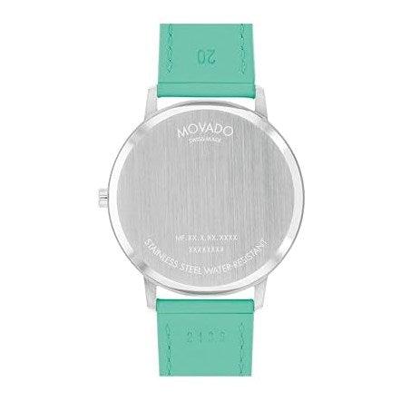 Reloj Movado Face para hombre - Movimiento de cuarzo suizo 2H, correa de piel - Resistencia al agua de 3 ATM - Reloj de moda de lujo para él - 41 mm