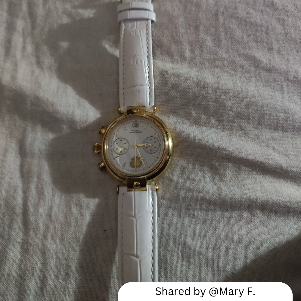 Notched Cowhide Leather Watchband for Rossini Watches