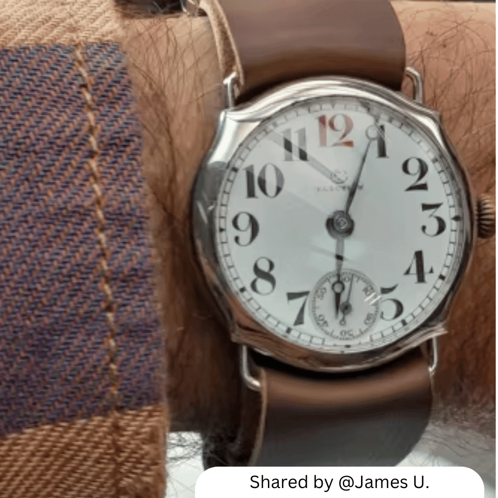 Silver Buckle Leather Zulu Strap