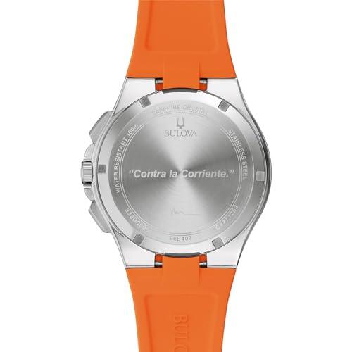 Reloj de cuarzo con correa deportiva Bulova Marc Anthony, acero inoxidable, cristal de zafiro