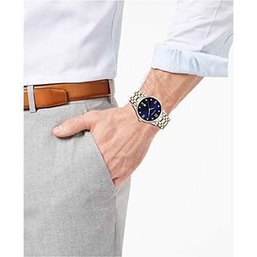 Reloj clásico de acero inoxidable para hombre de Bulova con diamantes y fecha