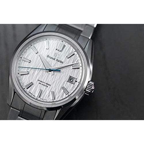 Montre Grand Seiko en acier inoxydable 40 mm avec cadran en bouleau blanc Série 9 SLGH005