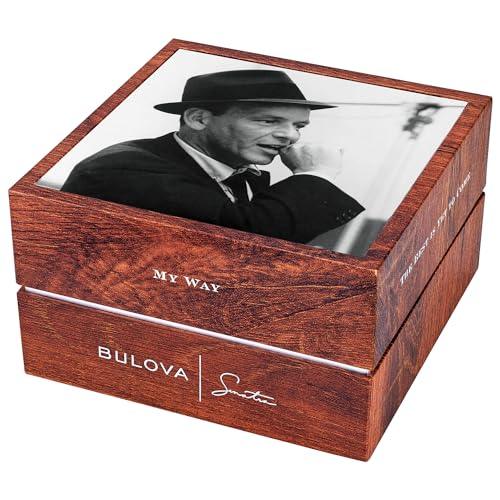 Reloj automático de 3 manecillas con fecha y correa de piel texturizada Bulova Frank Sinatra 'Summer Wind' para hombre