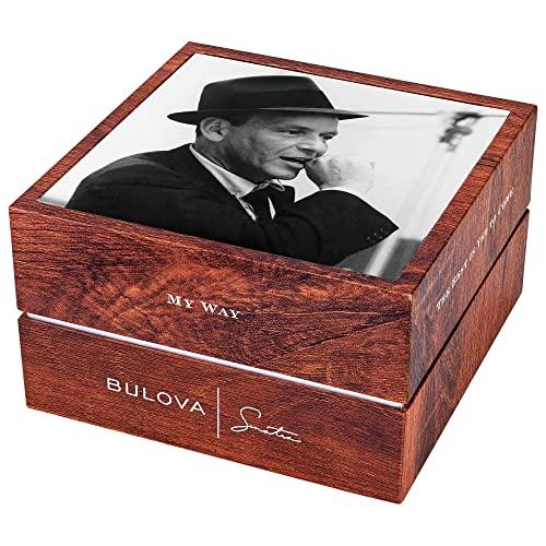 Reloj automático Bulova Frank Sinatra 'Fly Me to The Moon' con caja de acero inoxidable, correa de piel texturizada, reserva de marcha de 42 horas, 3 manecillas