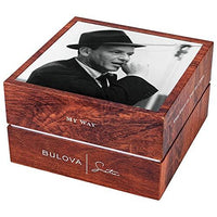 Thumbnail for Reloj automático Bulova Frank Sinatra 'Fly Me to The Moon' con caja de acero inoxidable, correa de piel texturizada, reserva de marcha de 42 horas, 3 manecillas