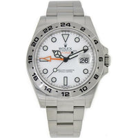 Thumbnail for Montre Rolex Explorer II pour homme en acier inoxydable avec cadran blanc 216570