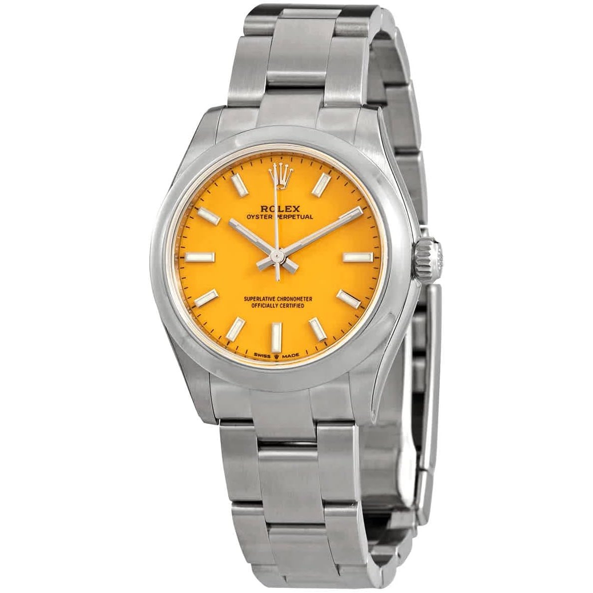 Reloj Rolex Oyster Perpetual 31 automático con cronómetro y esfera amarilla para mujer 277200YLSO