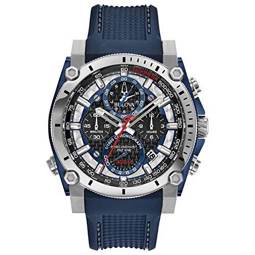 Bulova Men's Icon High Precision Quartz Chronograph Watch, Curved Mineral Crystal