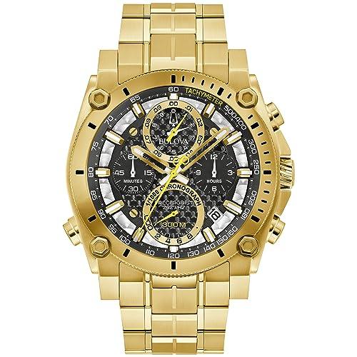 Bulova Men's Icon High Precision Quartz Chronograph Watch, Curved Mineral Crystal