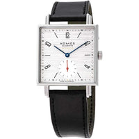 Thumbnail for Montre automatique pour homme Nomos Tetra avec cadran en rhodium et cuir noir 423 