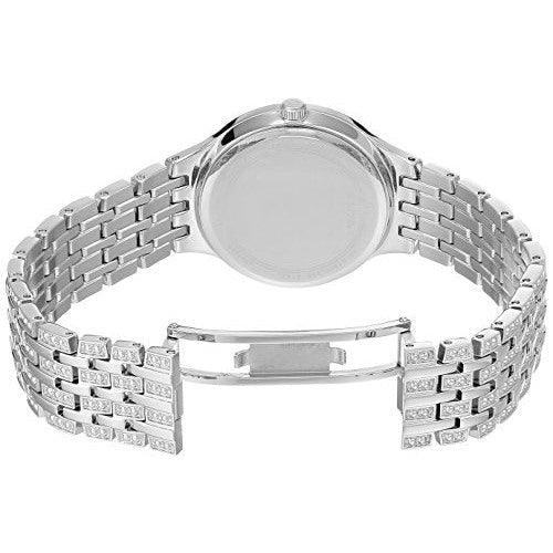 Bulova Crystal Pave 3-Hand Quartz Slim Case Watch