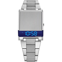 Thumbnail for Bulova Mens Archive Series LED Computron Stainless Steel Watch