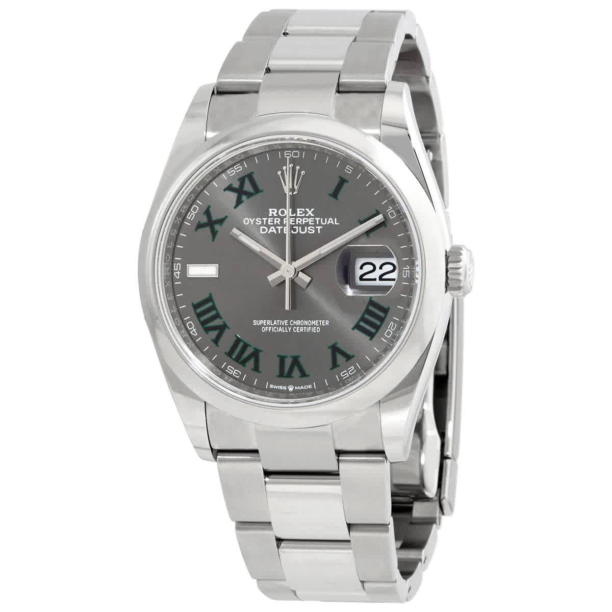 Rolex Datejust 36 Automatic Grey Dial Ladies Watch 126200GYRO