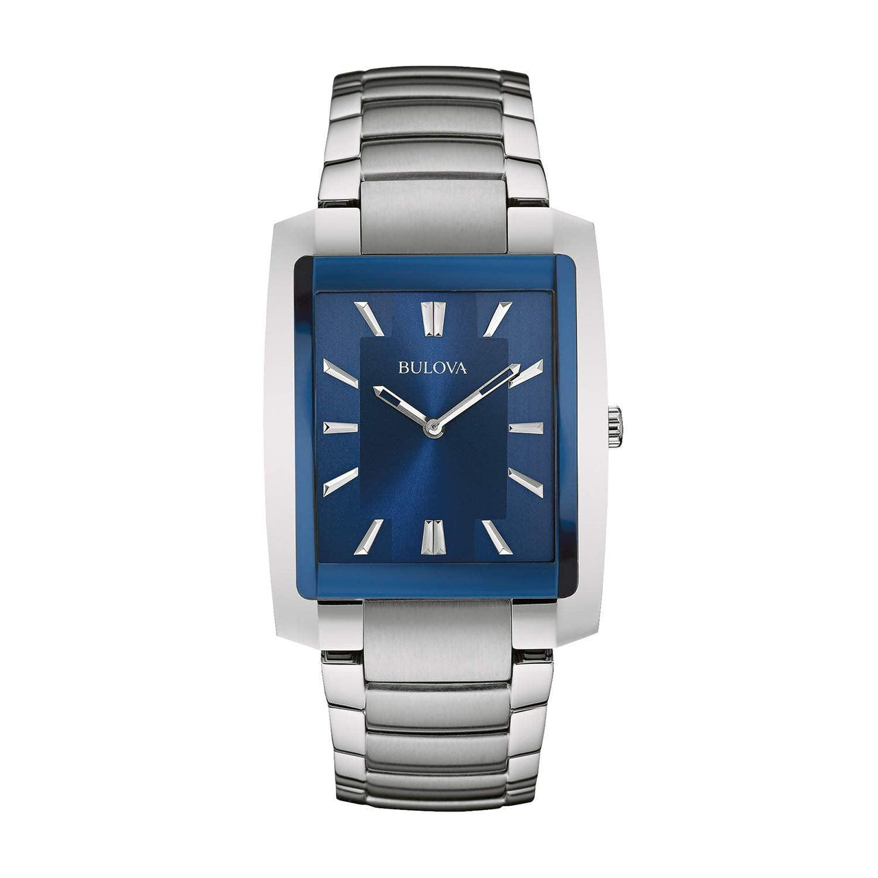 Reloj de cuarzo rectangular clásico de dos manecillas para hombre de Bulova