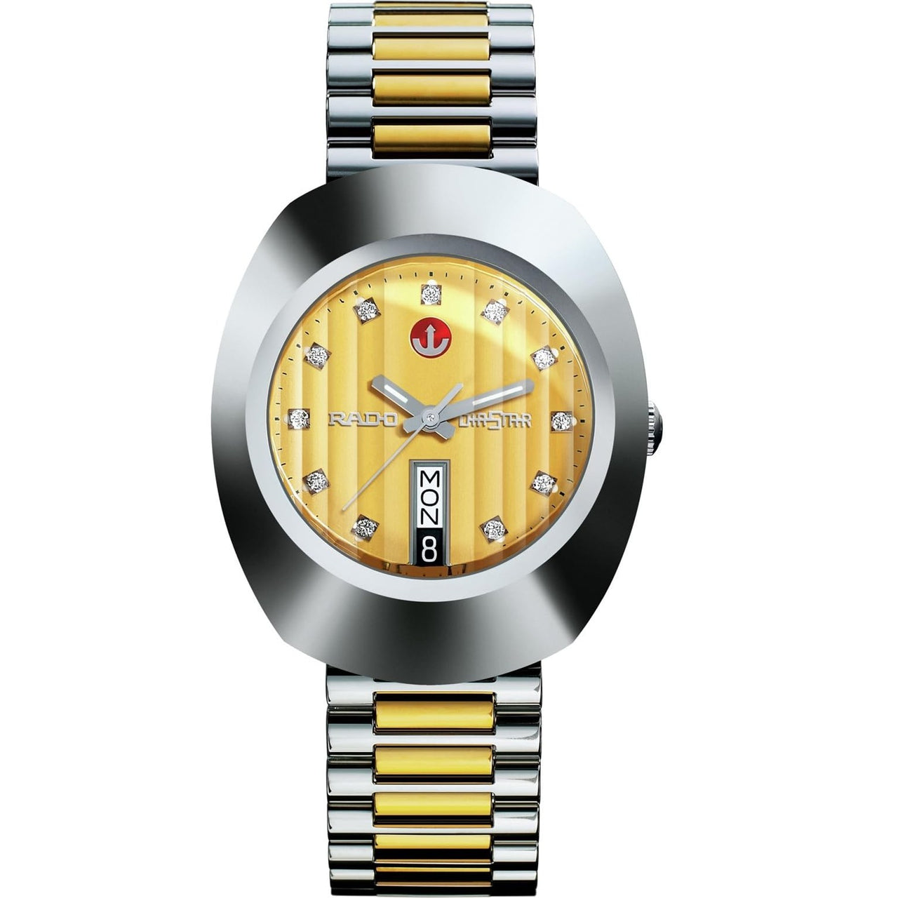 Reloj automático suizo Rado unisex original de acero inoxidable, amarillo (R12408633)