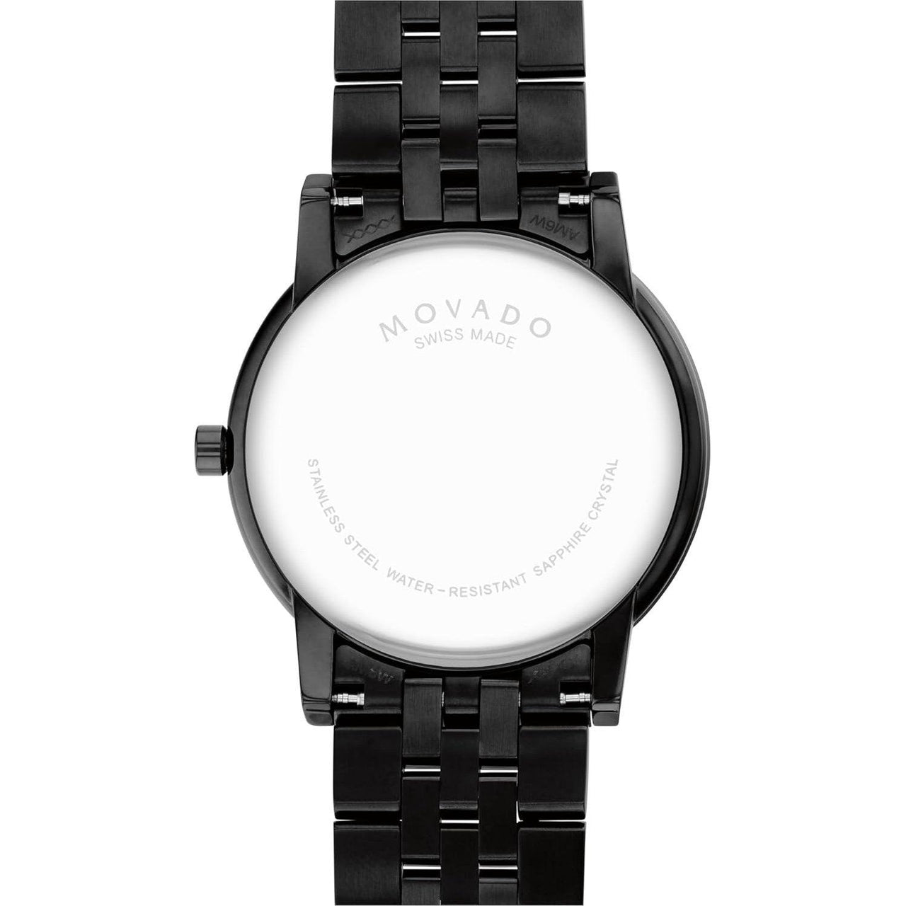 Montre pour homme Movado Museum Classic - Mouvement à quartz suisse, bracelet à maillons en acier inoxydable - Résistance à l'eau 3 ATM - Montre classique et luxueuse pour lui - 40 mm