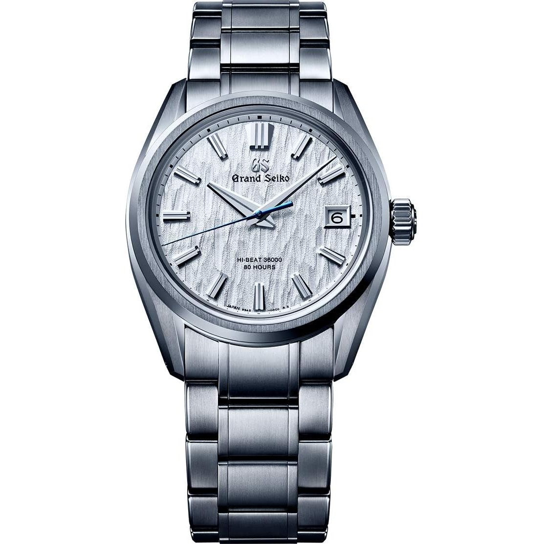 Montre Grand Seiko en acier inoxydable 40 mm avec cadran en bouleau blanc Série 9 SLGH005