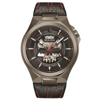 Thumbnail for Bulova Maquina Automatic Men's Leather Strap Watch