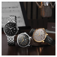 Thumbnail for Bulova Men's Frank Sinatra 'Summer Wind' 3-Hand Date Automatic with Textured Leather Strap