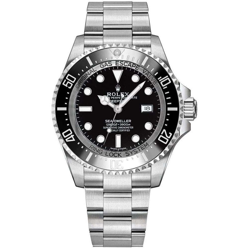 Reloj Rolex Sea Dweller de acero inoxidable con esfera negra para hombre 116660