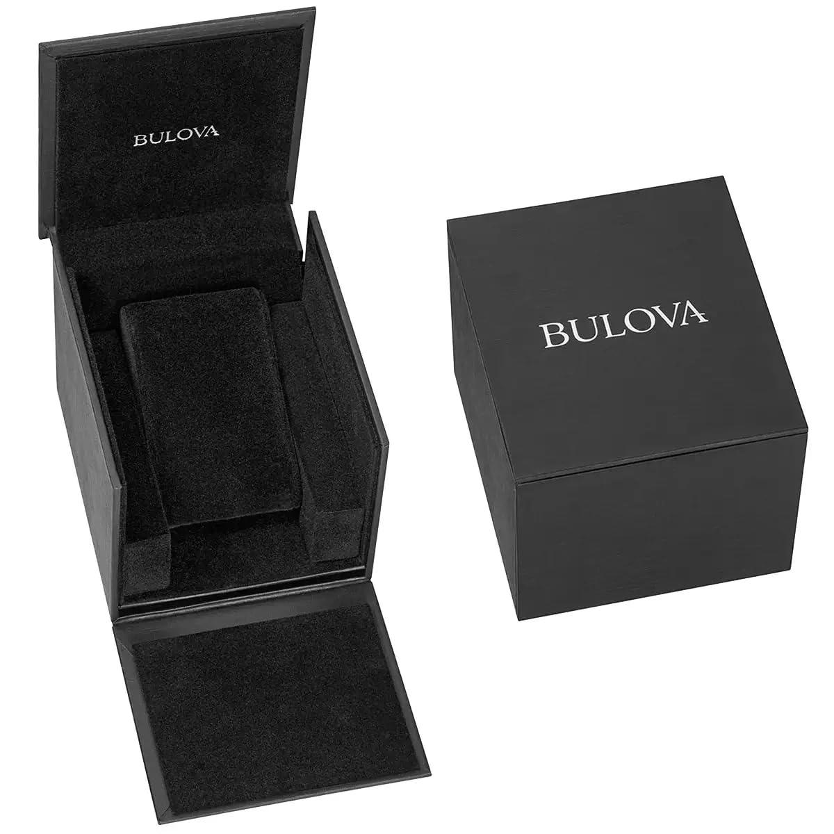 Montre Bulova Classic Aerojet pour homme, automatique à 3 aiguilles, bracelet en cuir, guichet ouvert, réserve de marche de 40 heures, verre minéral doublement incurvé, 41 mm