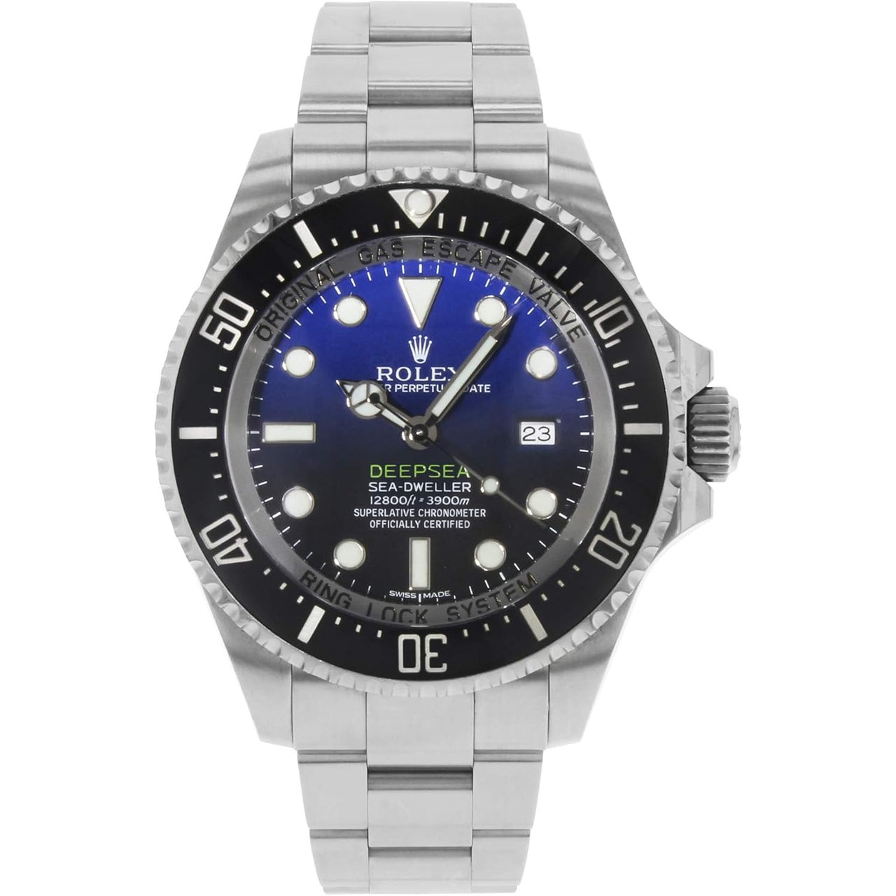 Reloj de lujo Rolex Deepsea para hombre con esfera azul profundo Sea-Dweller 116660