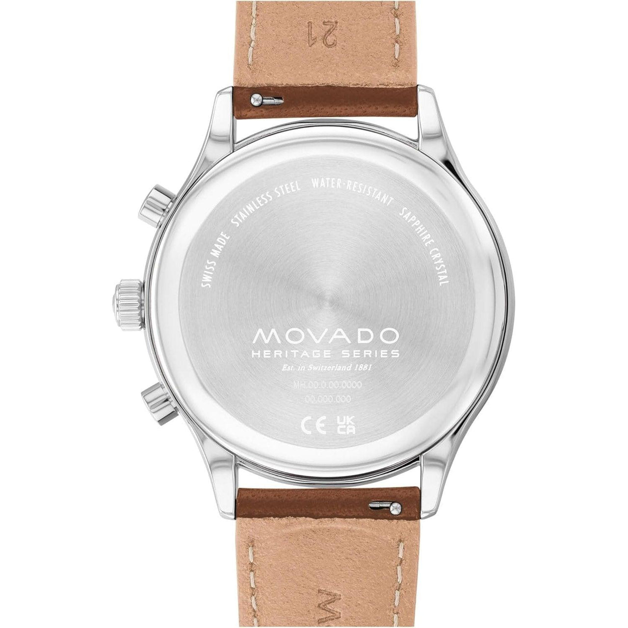 Movado Heritage Series Calendoplan Men's Watch - Swiss Quartz Chronograph Movement, Calfskin Strap - 3 ATM Water Resistance - Sport Luxury Fashion Timepiece for Him - 43mm