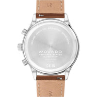 Thumbnail for Movado Heritage Series Calendoplan Men's Watch - Swiss Quartz Chronograph Movement, Calfskin Strap - 3 ATM Water Resistance - Sport Luxury Fashion Timepiece for Him - 43mm