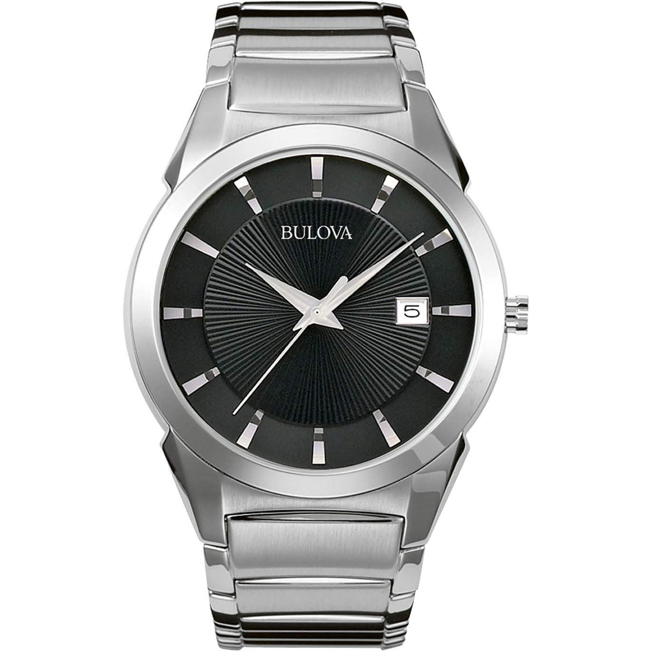 Montre à quartz Bulova pour homme, calendrier à 3 aiguilles, cadran à motifs, 38 mm, modèle : 96B149 