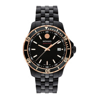 Thumbnail for Montre de sport pour homme Movado série 800 - Mouvement à quartz suisse 3H, bracelet à maillons en acier inoxydable - Étanchéité 20 ATM - Montre de luxe tendance pour lui - Inspirée des plongeurs - 42 mm