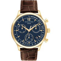 Thumbnail for Movado Heritage Series Circa Men's Watch - Swiss Quartz Movement, Leather Strap - 5 ATM Water Resistance - Classic, Luxury Fashion Timepiece for Him - 43mm