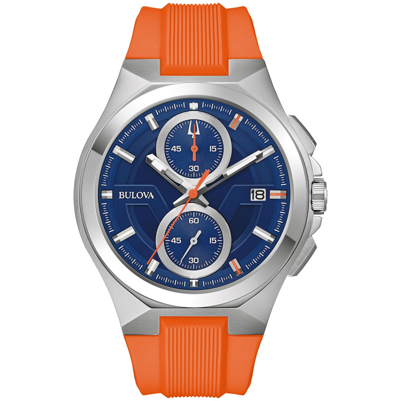 Reloj de cuarzo con correa deportiva Bulova Marc Anthony, acero inoxidable, cristal de zafiro