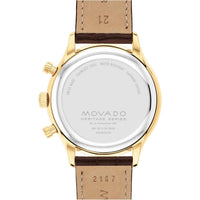 Thumbnail for Reloj para hombre Movado Heritage Series Circa - Movimiento de cuarzo suizo, correa de piel - Resistencia al agua de 5 ATM - Reloj clásico de lujo y moda para él - 43 mm