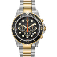 Thumbnail for Montre chronographe à quartz Bulova Classic Sport pour homme, 6 aiguilles, date du calendrier, aiguilles et marqueurs lumineux, étanche à 100 m, 44 mm