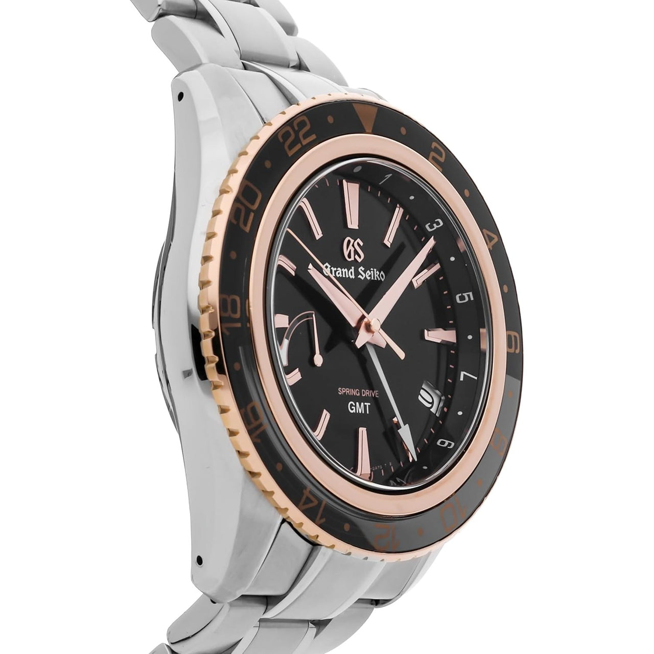 Reloj automático Grand Seiko Sport con esfera negra SBGE251 (usado), plateado